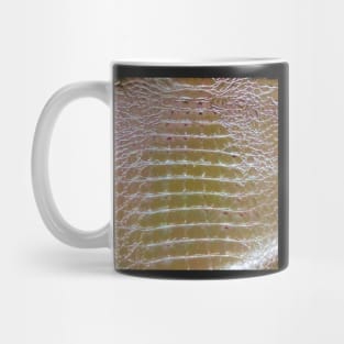 Photographic Image of Reptile Skin - Alligator / Crocodile Silver Metallic Mug